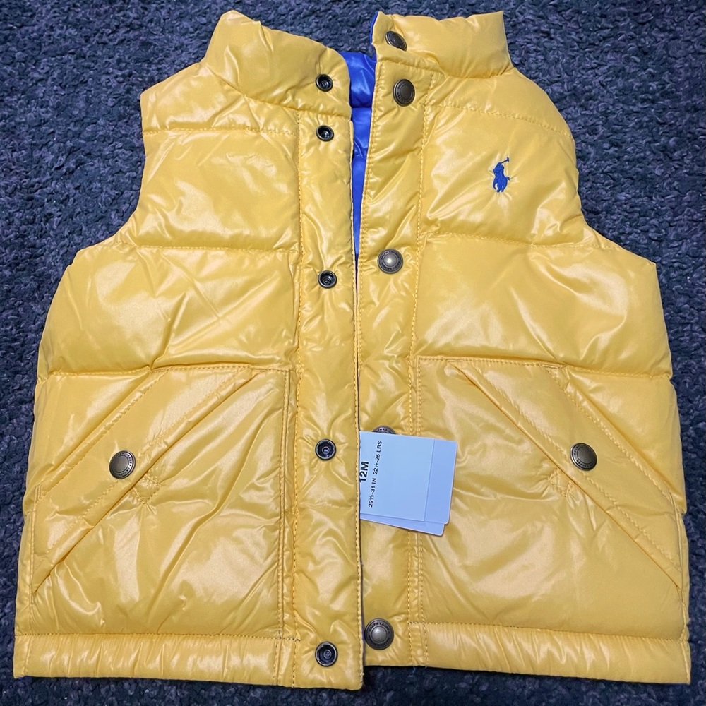 Polo reversible toddler boy’s vest size 12m NWT
